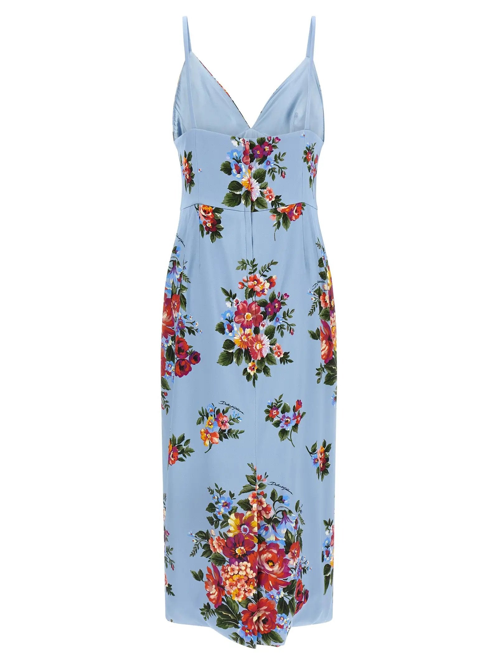 Robe midi bleue en viscose Dolce & Gabbana