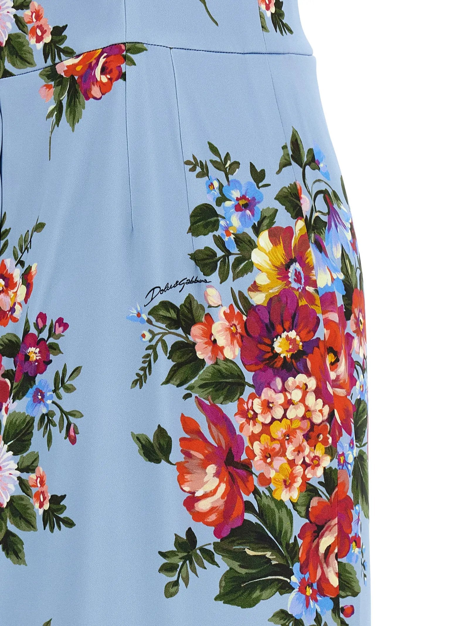 Robe midi bleue en viscose Dolce & Gabbana
