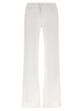 L'Agence White Cotton Straight-Leg Jeans
