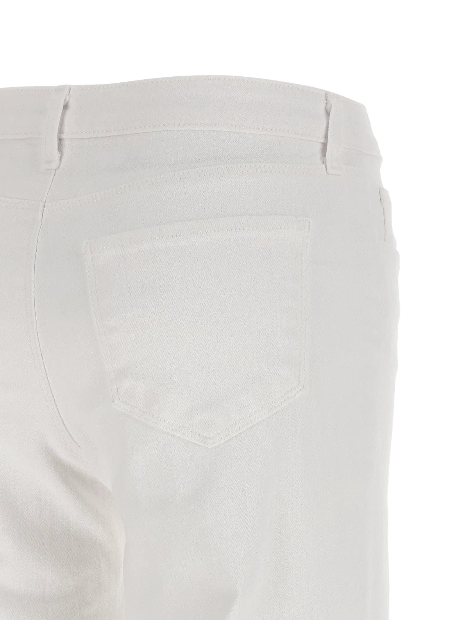 L'Agence White Cotton Straight-Leg Jeans