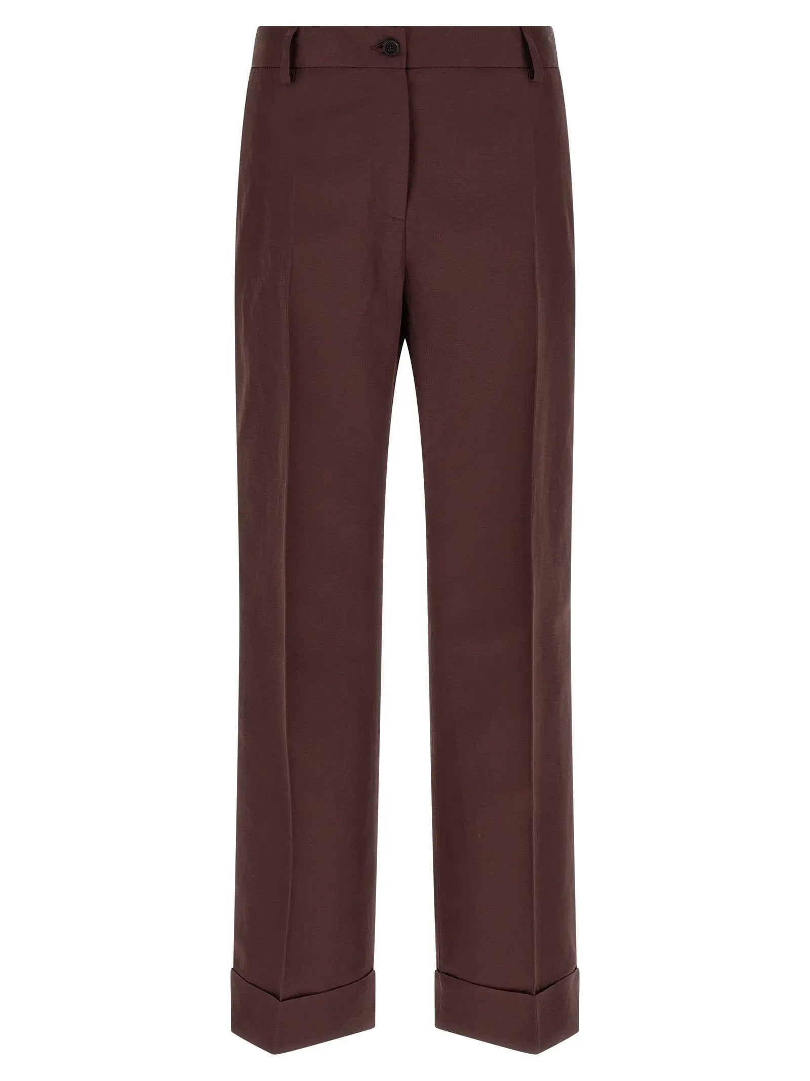 Alberto Biani Alberto Biani Brown Viscose Casual Pants