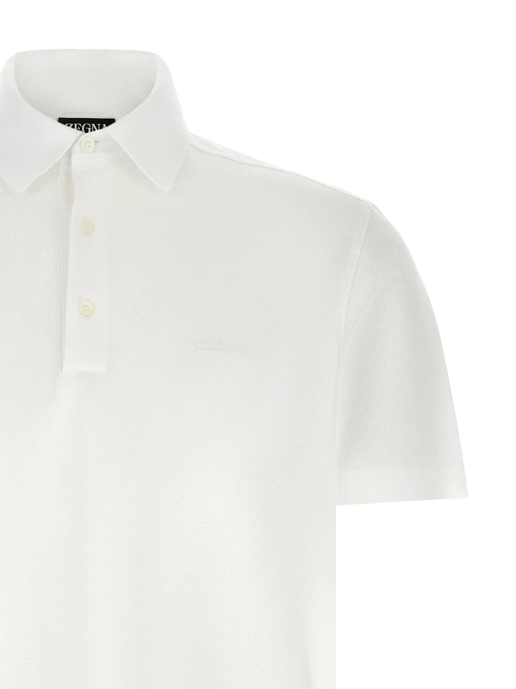 ZEGNA White Cotton Polo Shirt
