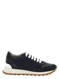 Brunello Cucinelli Blue Polyester Athletic Sneakers