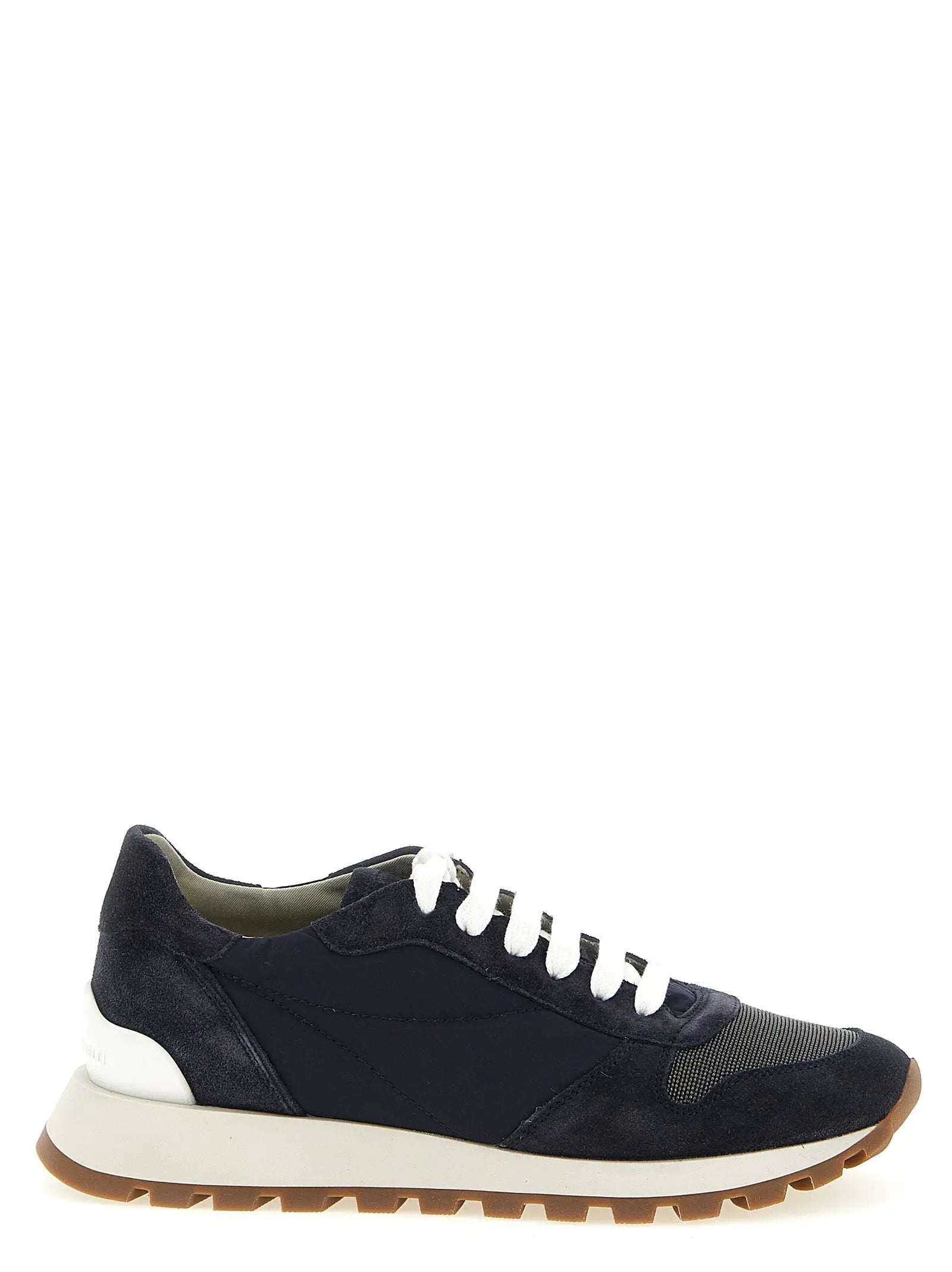 Brunello Cucinelli Blue Polyester Athletic Sneakers