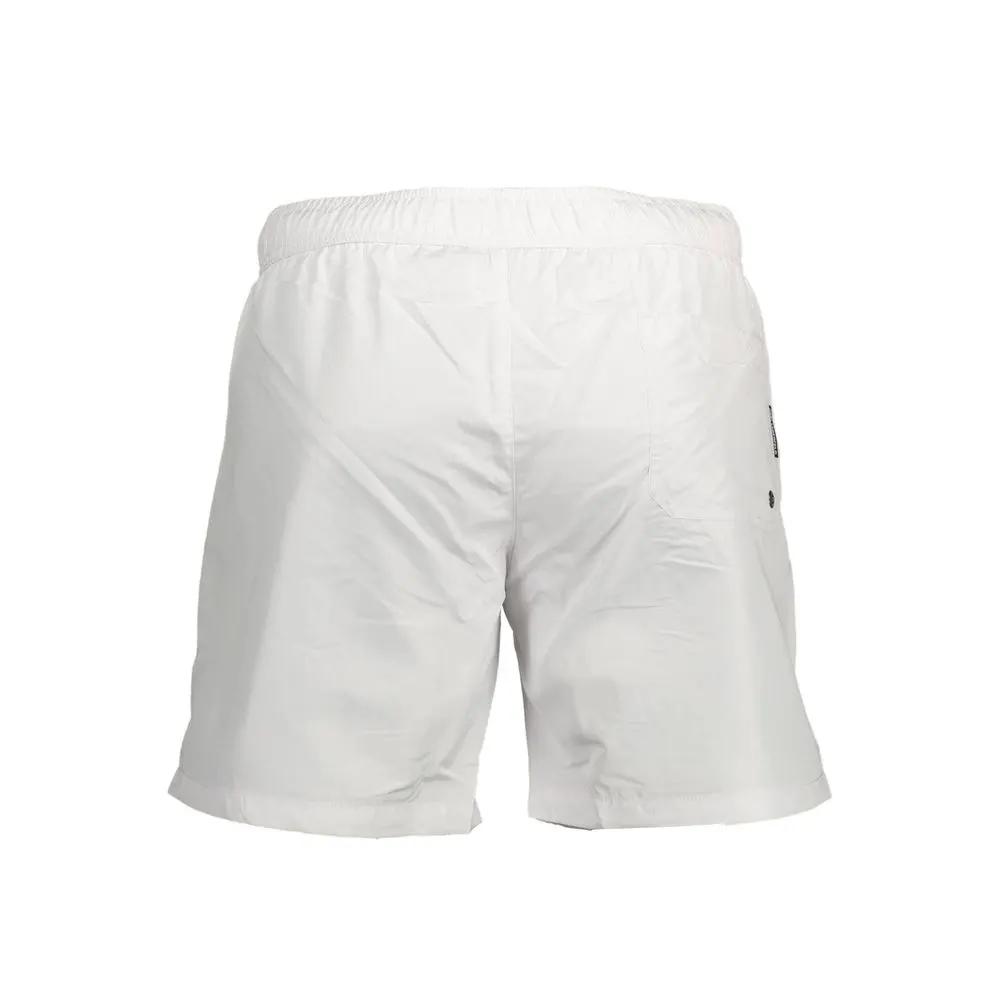 Karl Lagerfeld Bianco Polyester Men's Swim Boxer