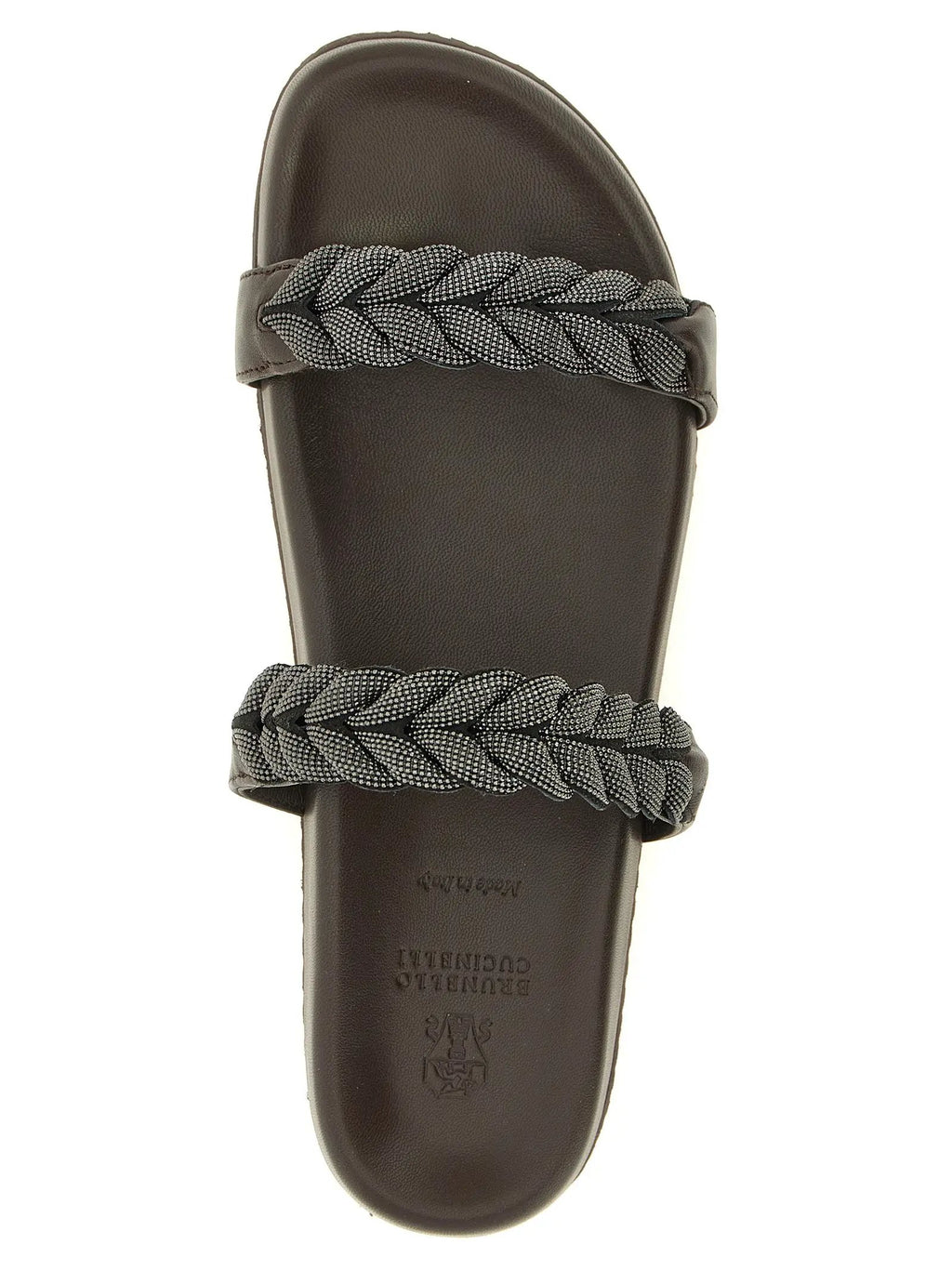 Brunello Cucinelli Brown Leather Slides