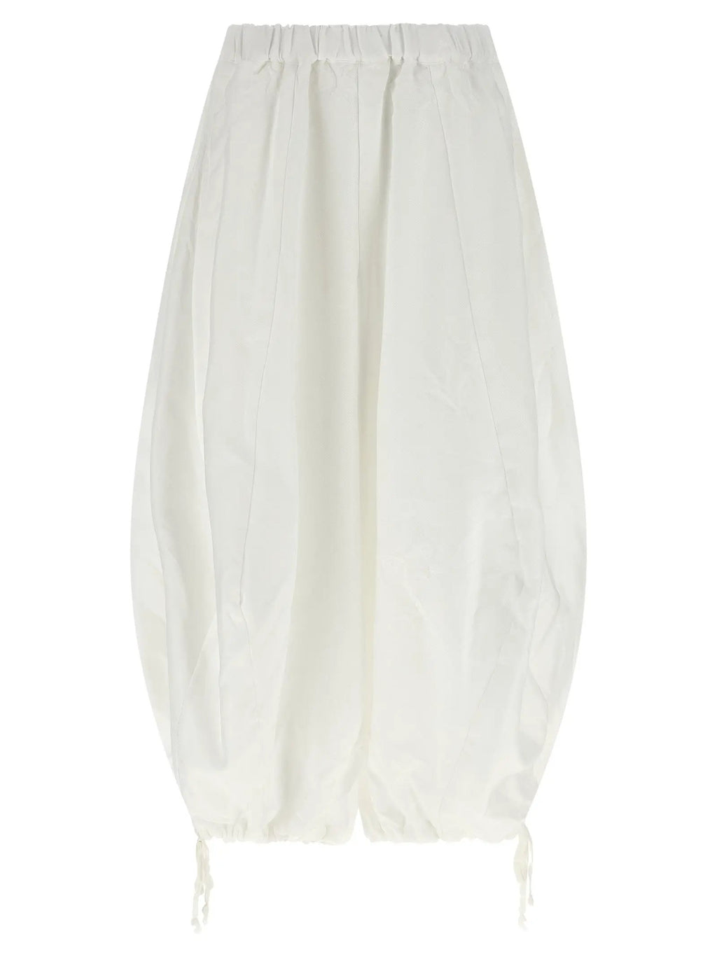 Comme Des Garçons White Polyester Casual Pants
