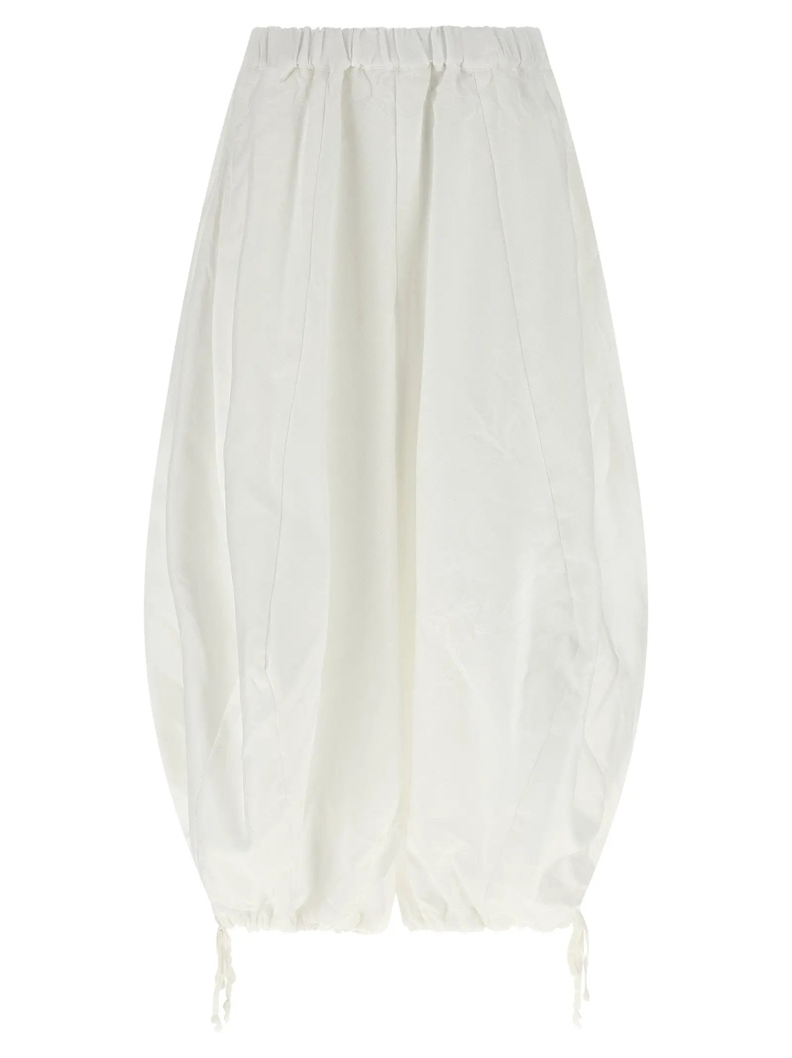 Comme Des Garçons White Polyester Casual Pants