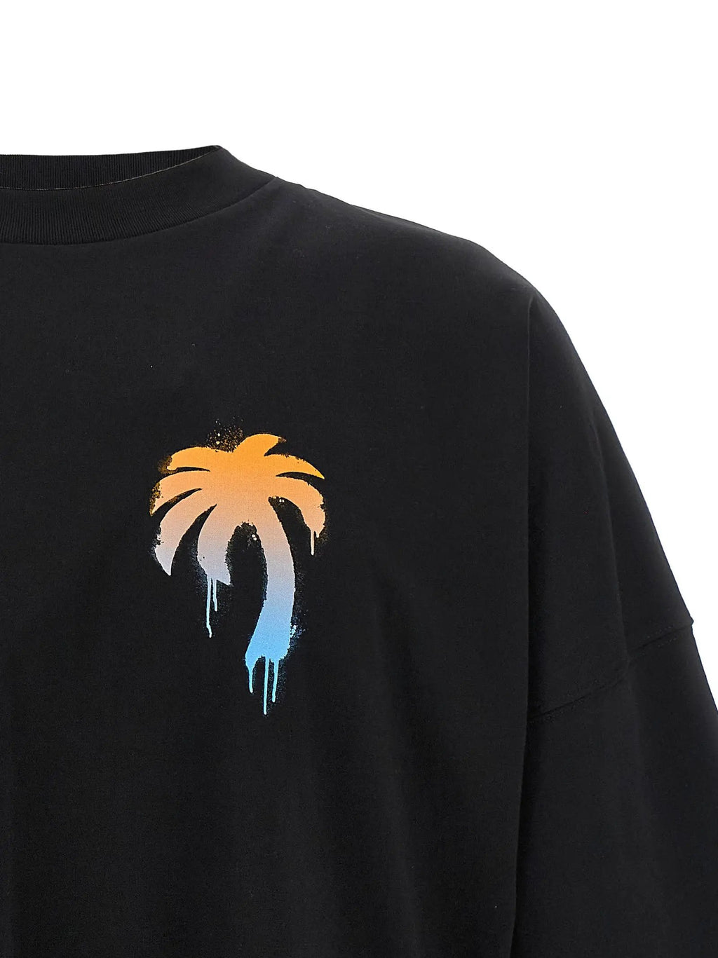 Palm Angels Black Cotton T-Shirt
