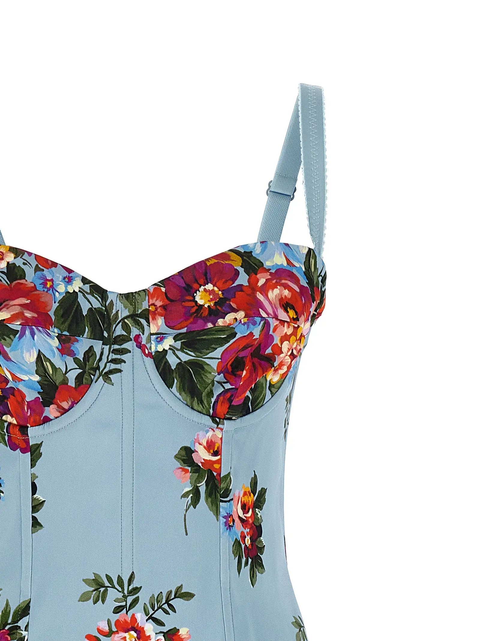 Dolce & Gabbana Blue Viscose Midi Dress