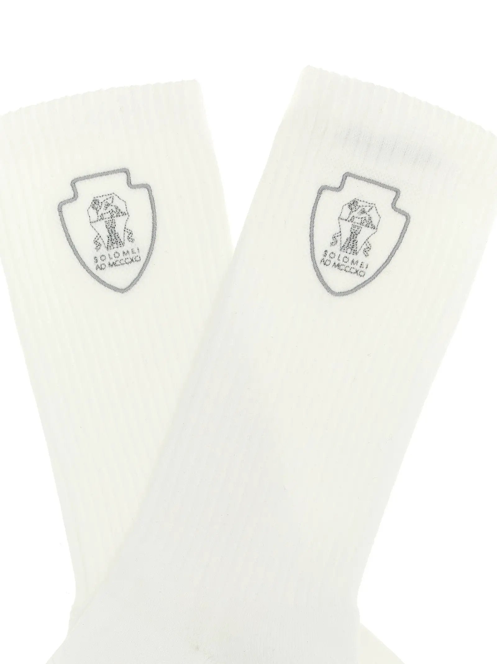 Brunello Cucinelli White Cotton Socks