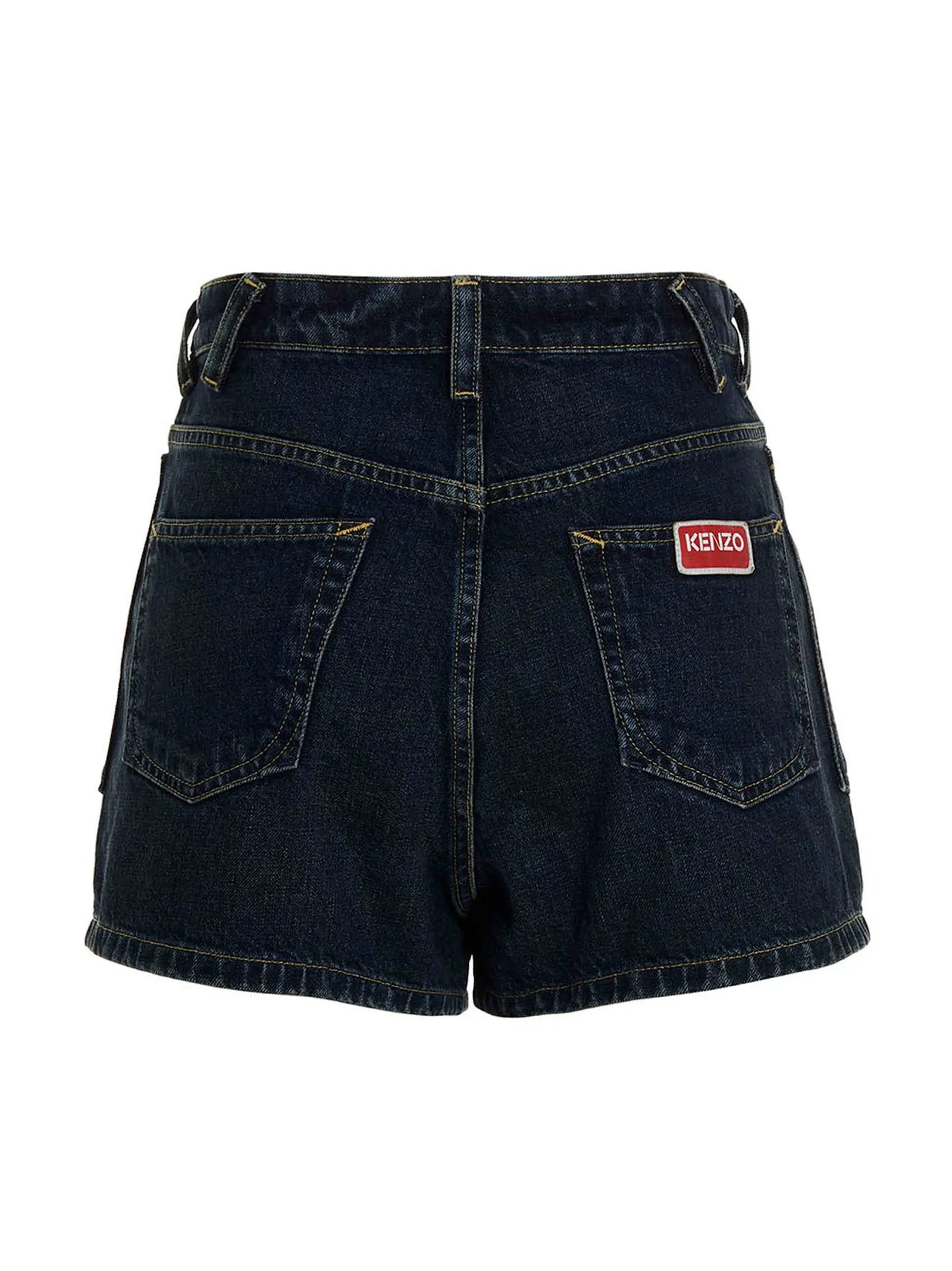 Kenzo Blue Cotton Bermuda Shorts