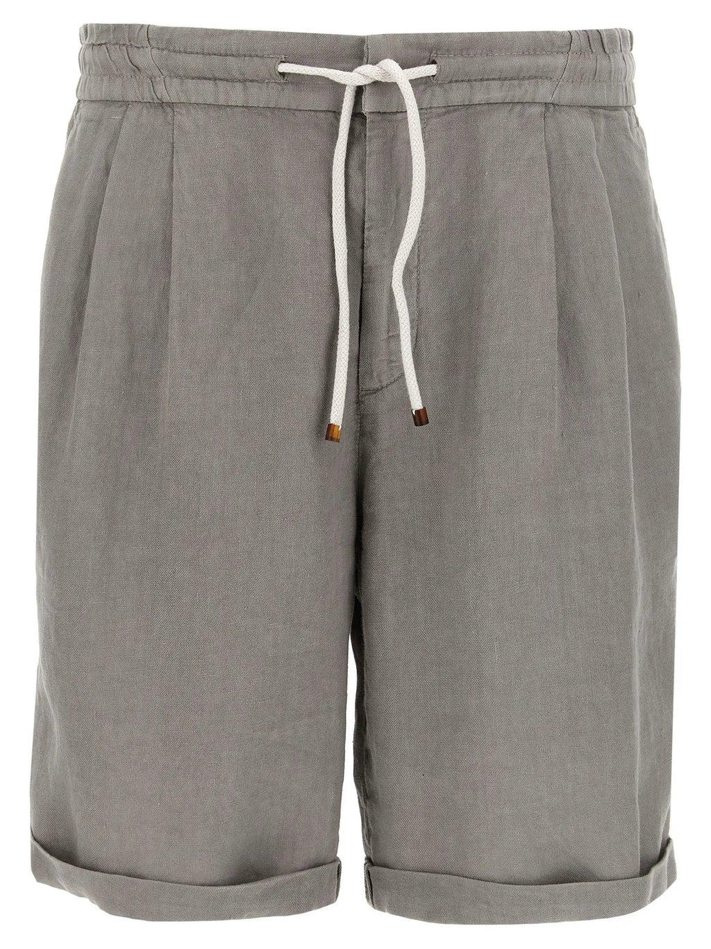 Brunello Cucinelli Gray Linen Bermuda Shorts