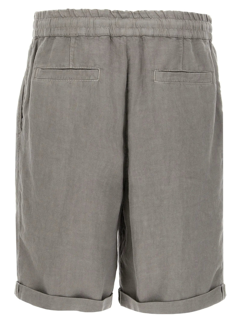 Brunello Cucinelli Gray Linen Bermuda Shorts
