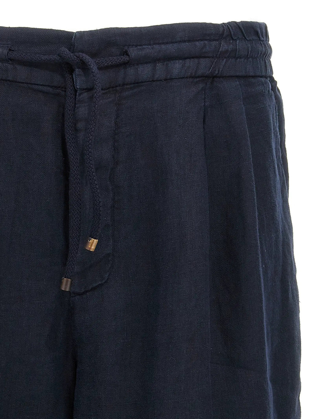 Brunello Cucinelli Blue Linen Bermuda Shorts