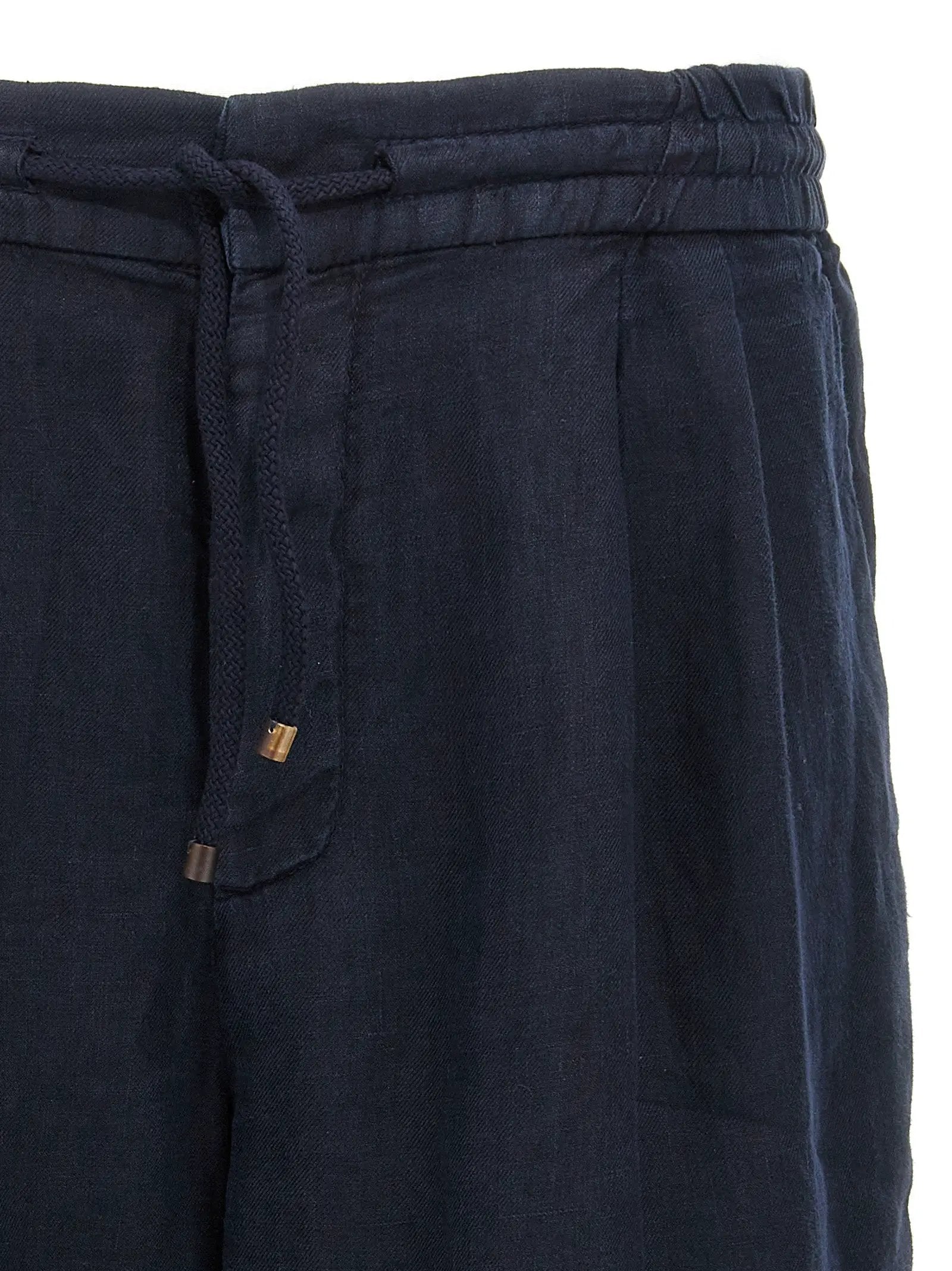 Brunello Cucinelli Blue Linen Bermuda Shorts