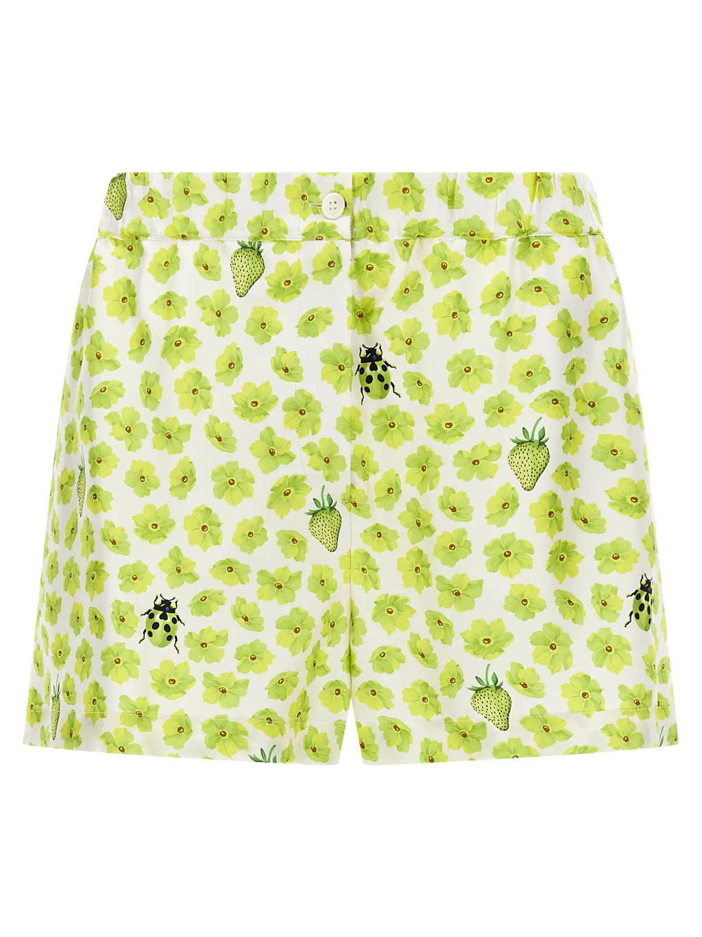 Versace Multicolor Silk Bermuda Shorts