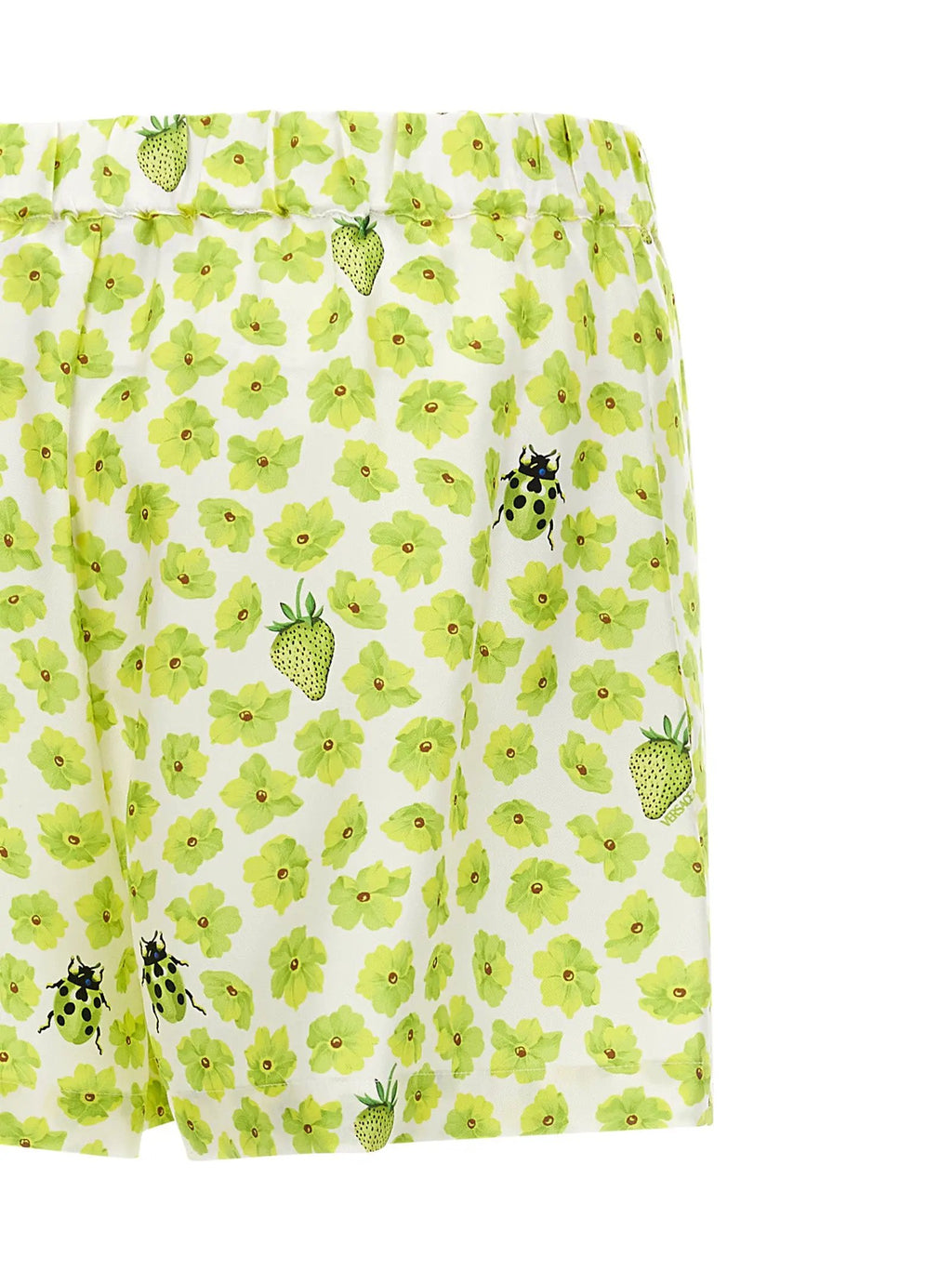 Versace Multicolor Silk Bermuda Shorts