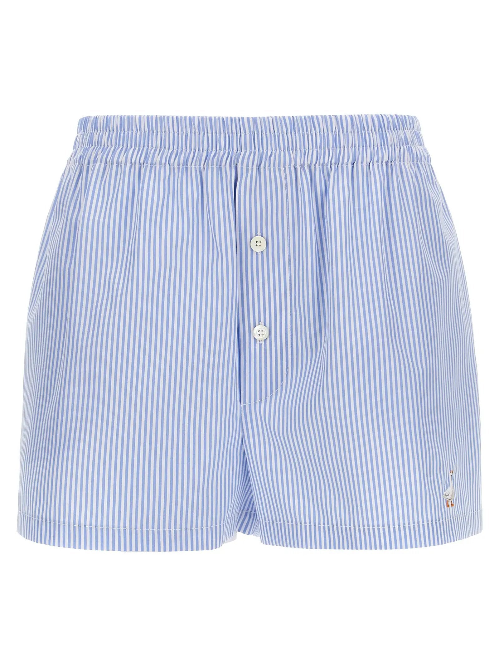 Moschino Blue Cotton Bermuda Shorts