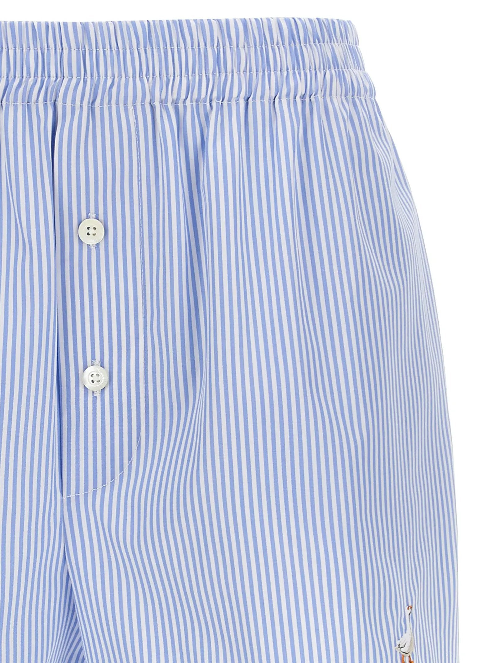 Moschino Blue Cotton Bermuda Shorts