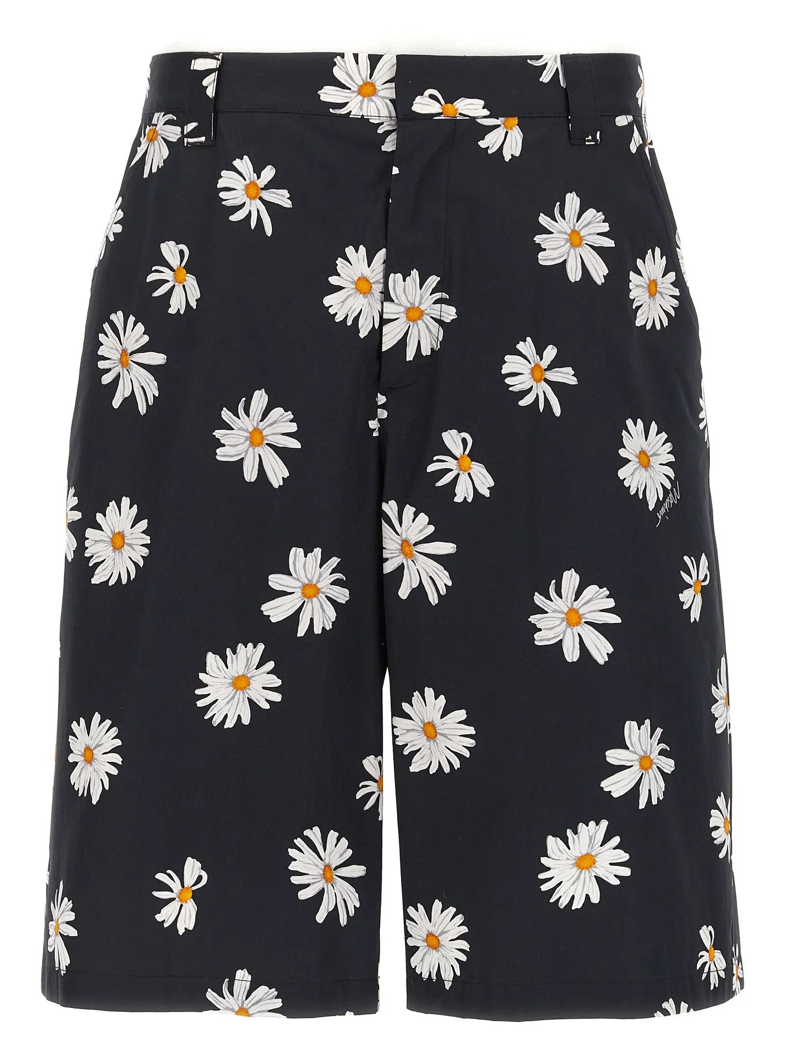 Moschino Black Cotton Bermuda Shorts