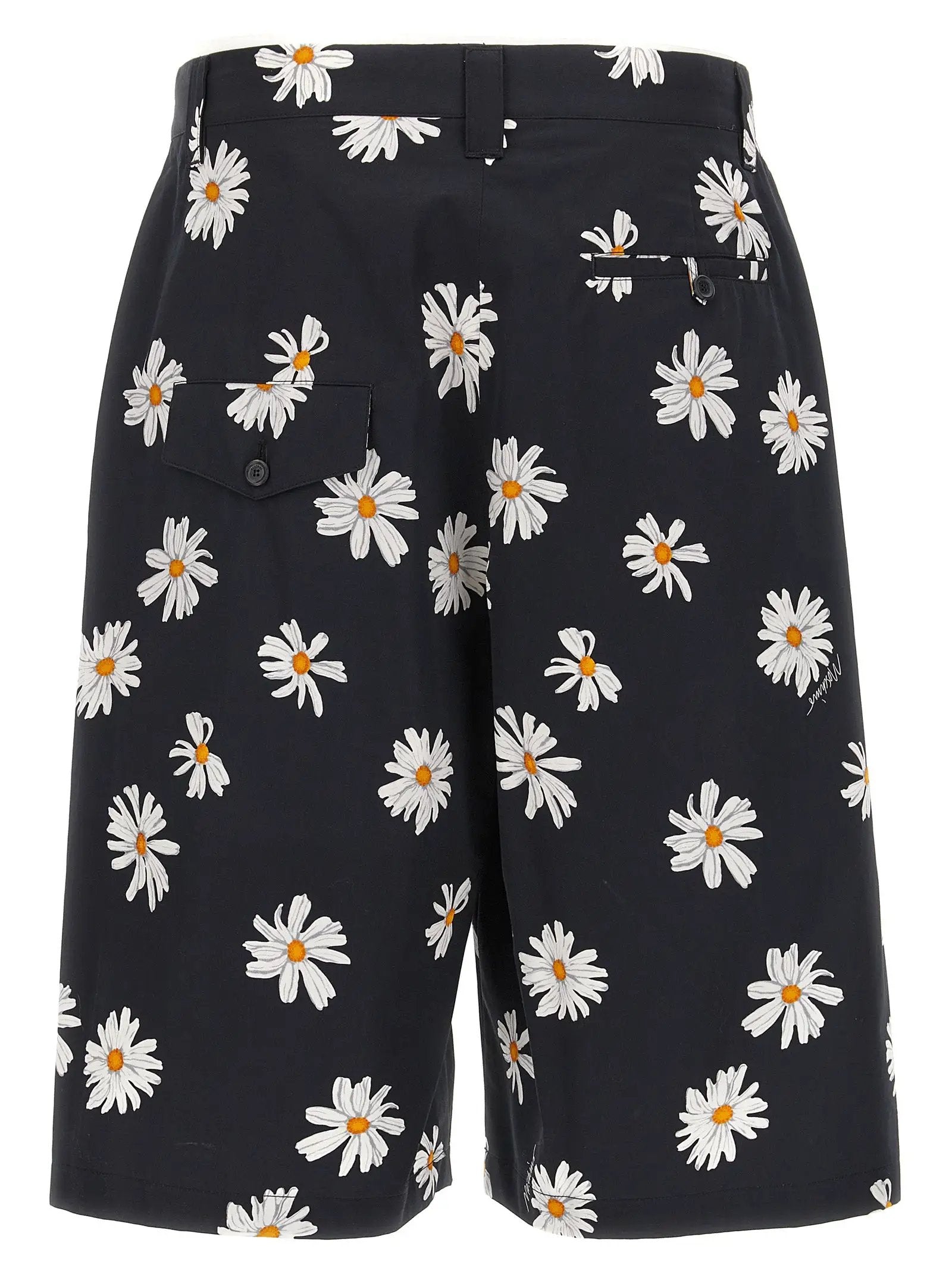 Moschino Black Cotton Bermuda Shorts