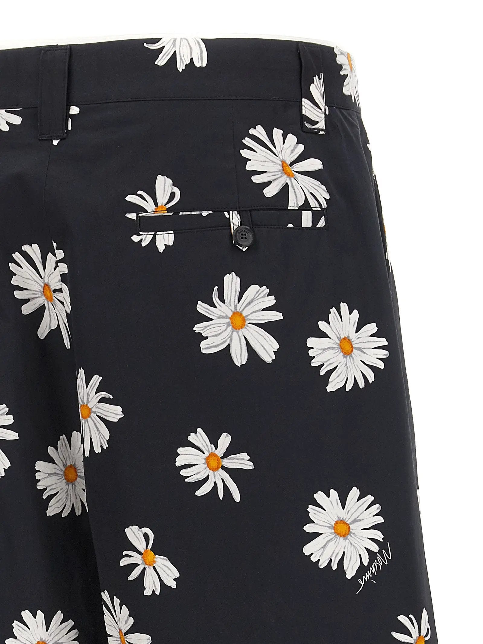Moschino Black Cotton Bermuda Shorts