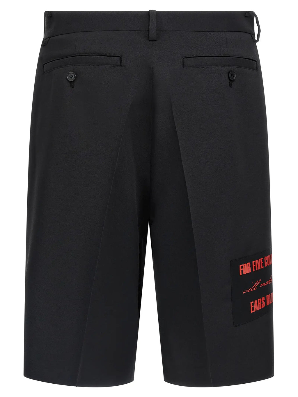 Undercover Black Polyester Bermuda Shorts