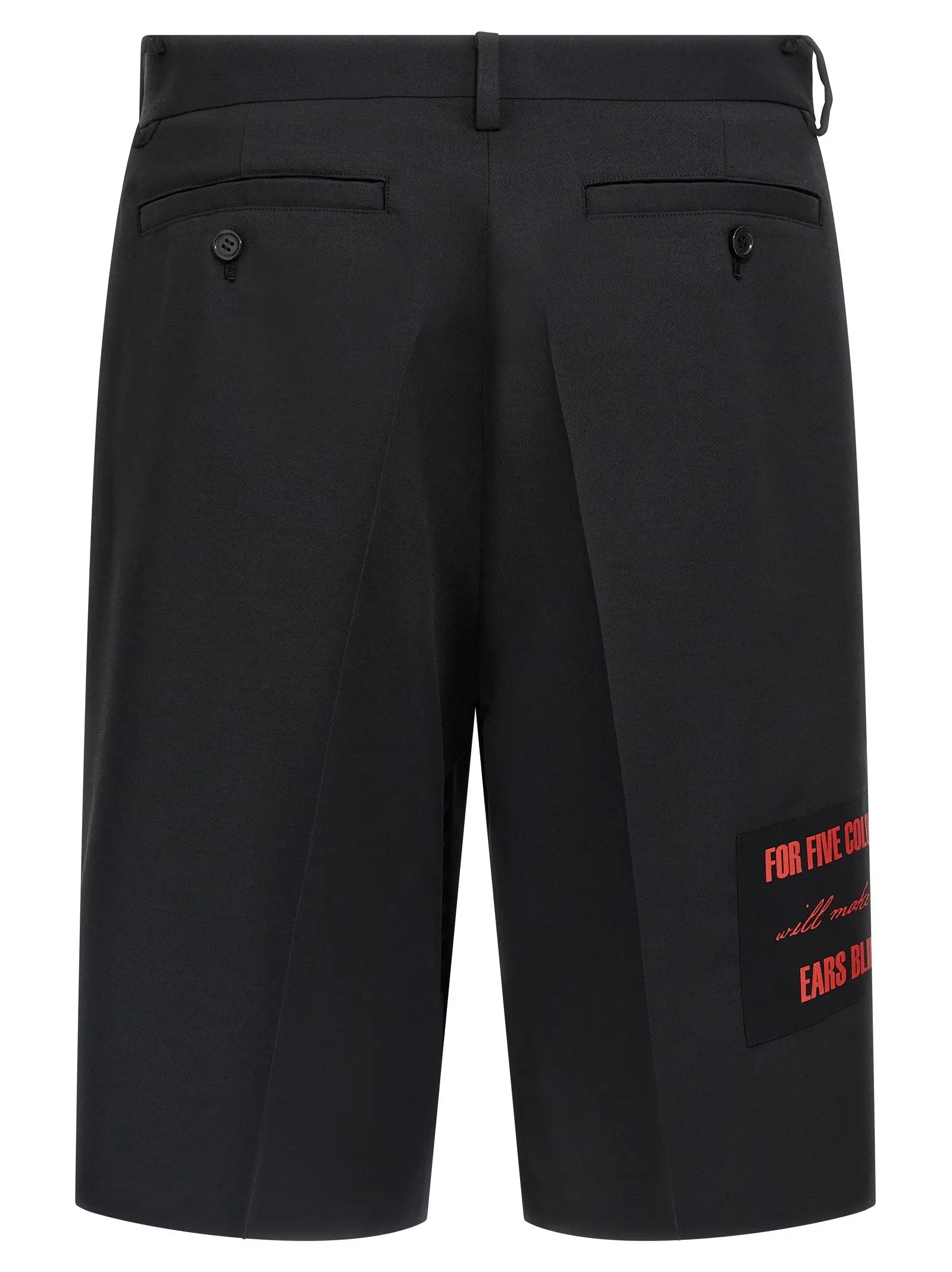 Undercover Black Polyester Bermuda Shorts