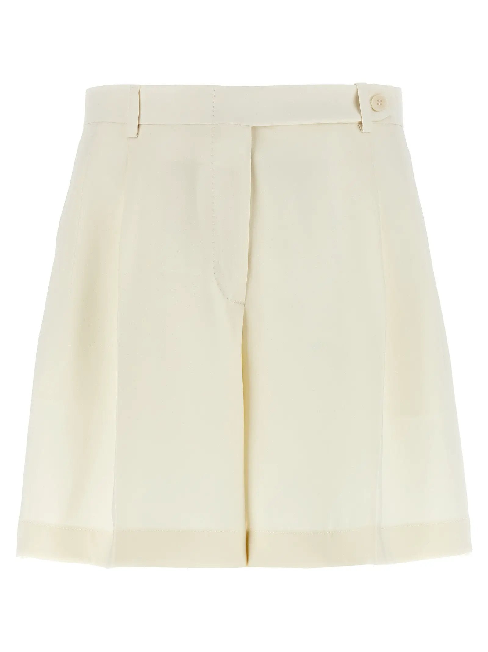 Brioni White Silk Bermuda Shorts