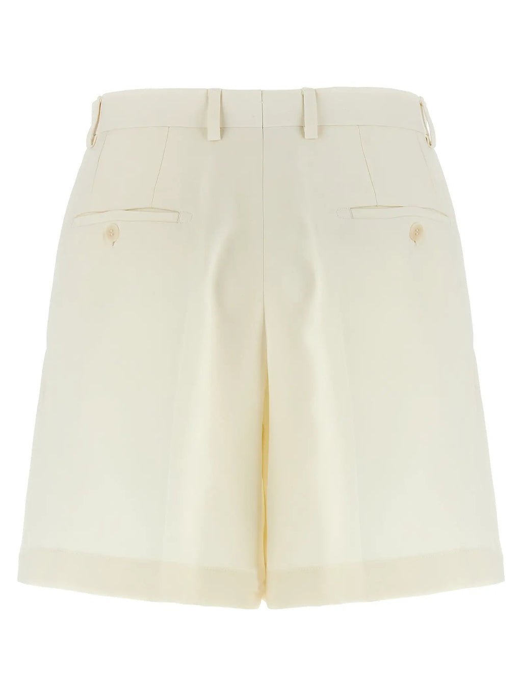 Brioni White Silk Bermuda Shorts