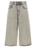 Haikure White Cotton Bermuda Shorts