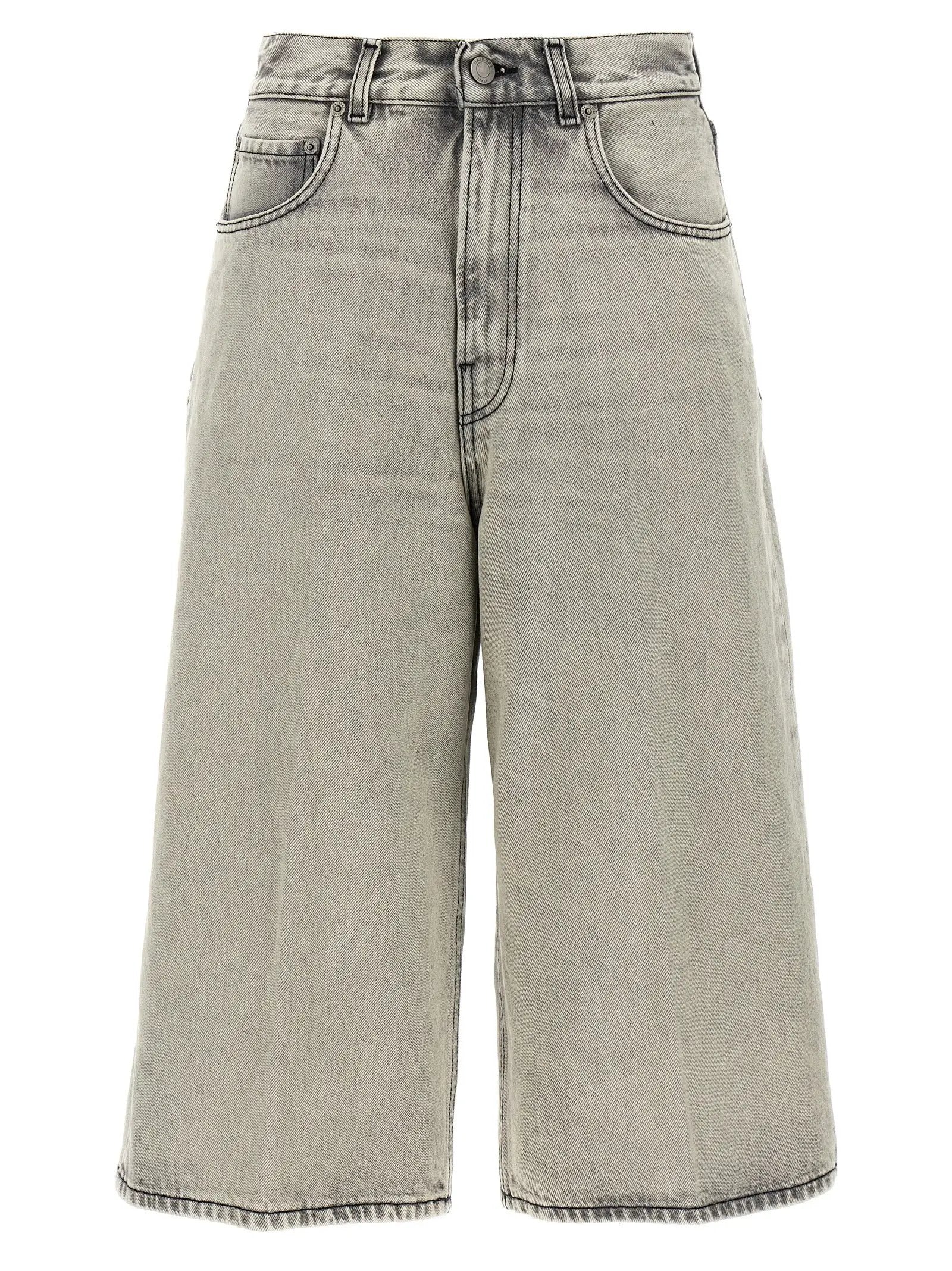 Haikure White Cotton Bermuda Shorts