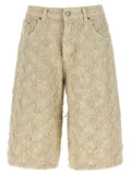 Haikure Beige Cotton Bermuda Shorts