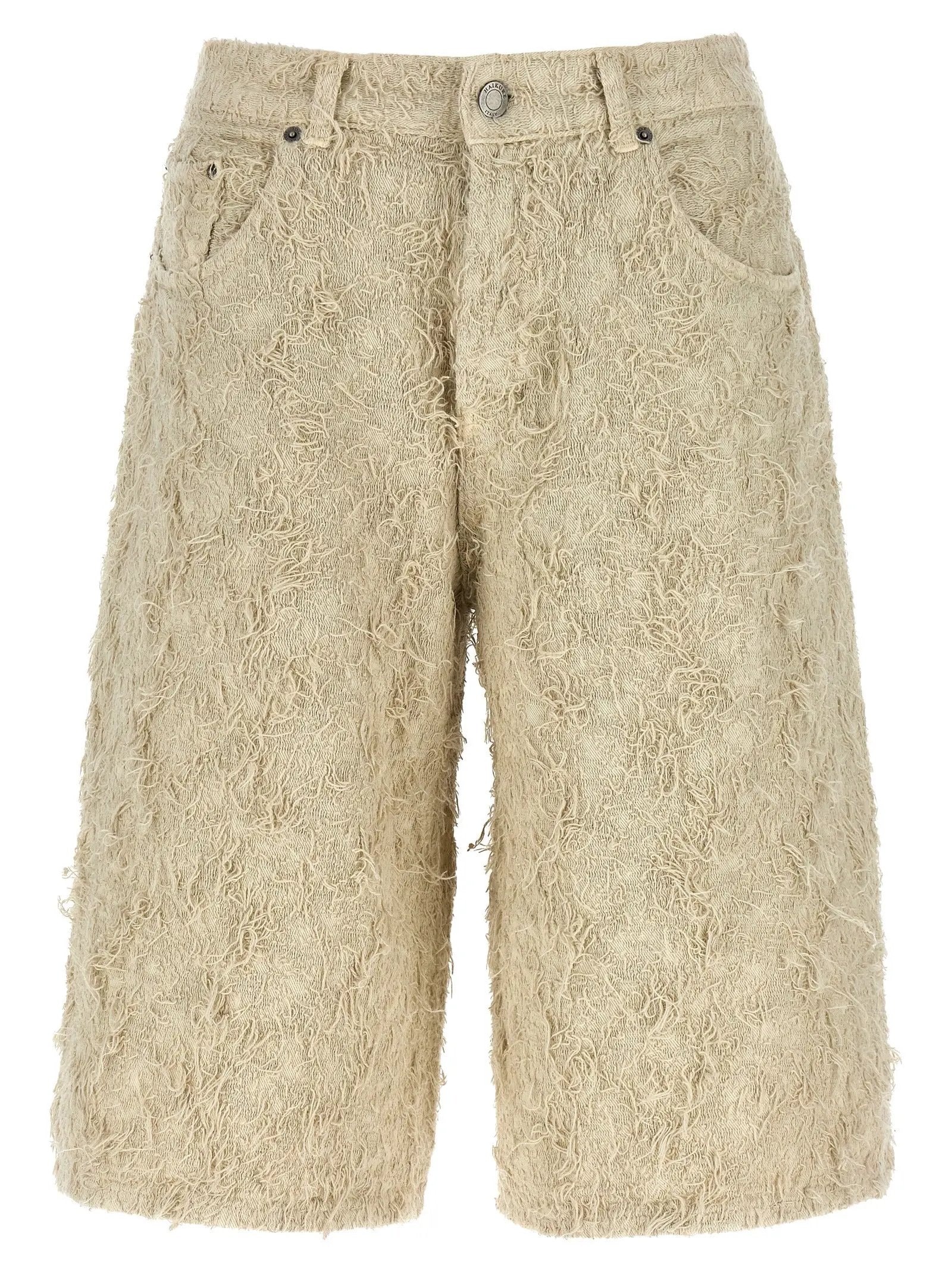Haikure Beige Cotton Bermuda Shorts