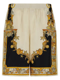 Versace Multicolor Silk Bermuda Shorts