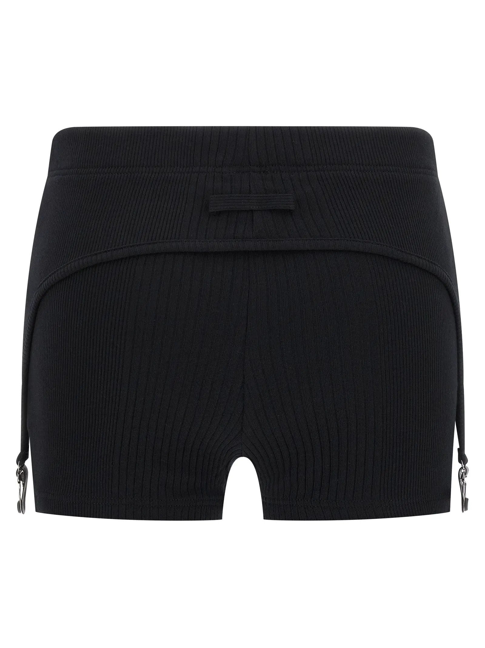 Jean Paul Gaultier Jean Paul Gaultier Black Cotton Bermuda Shorts