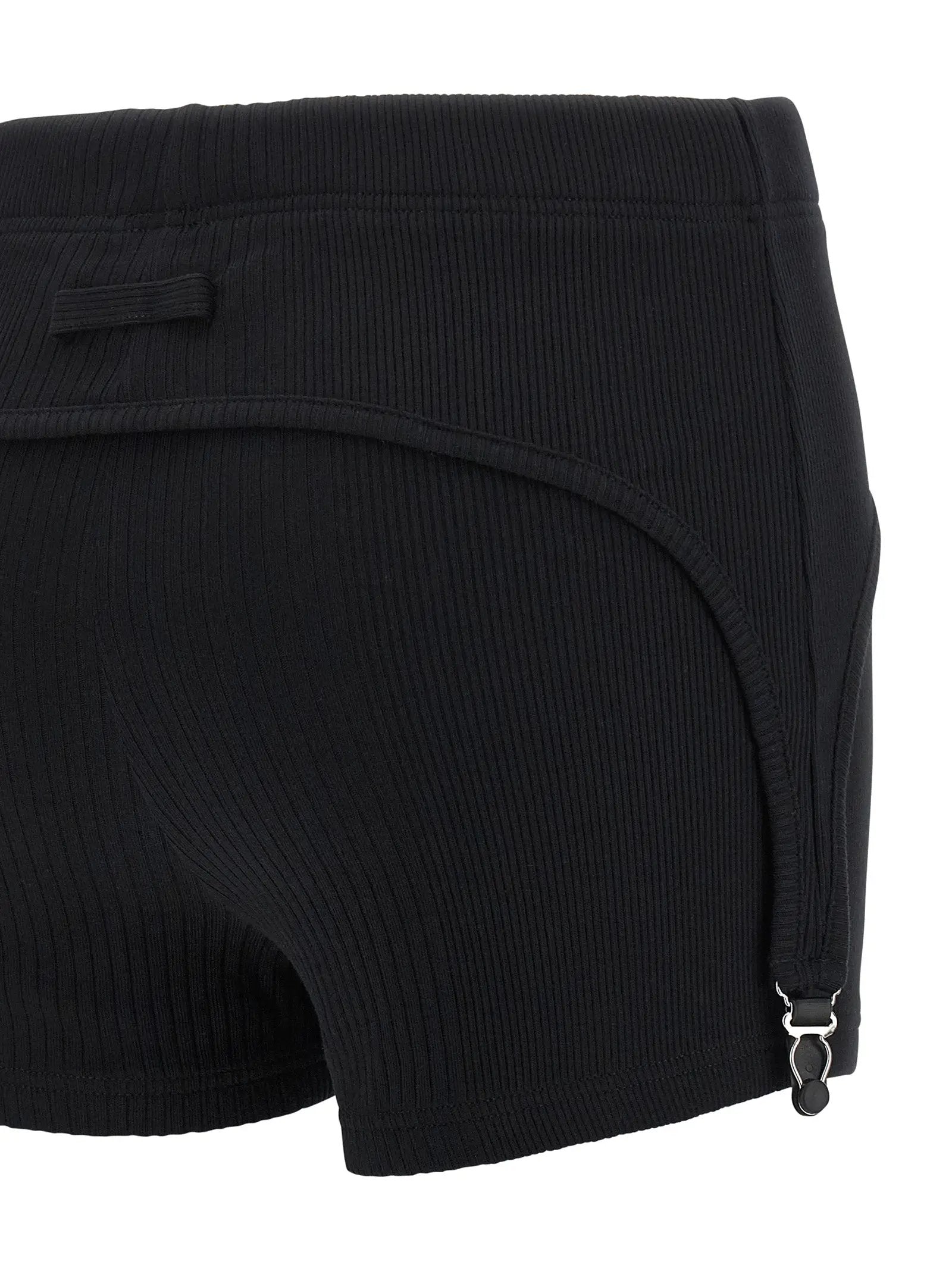 Jean Paul Gaultier Jean Paul Gaultier Black Cotton Bermuda Shorts