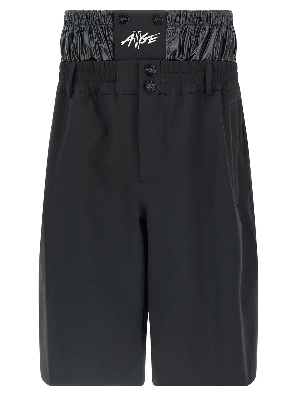 MONCLER GENIUS Black Polyamide Bermuda Shorts
