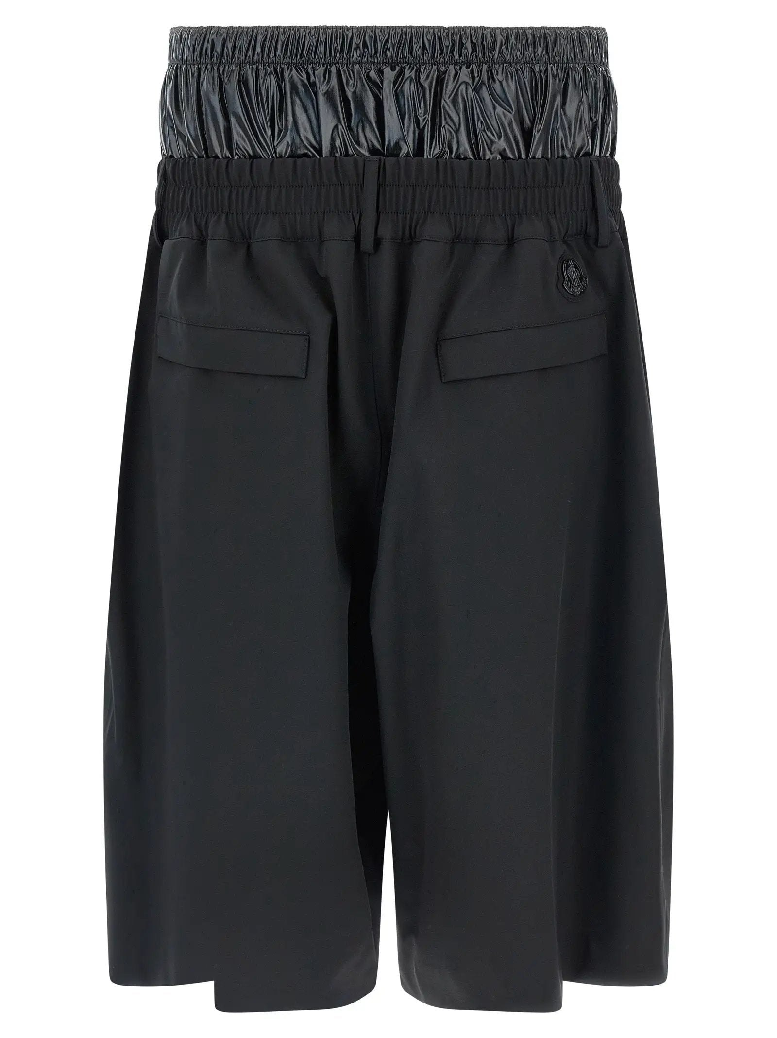 MONCLER GENIUS Black Polyamide Bermuda Shorts