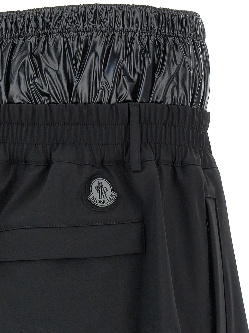 MONCLER GENIUS Black Polyamide Bermuda Shorts