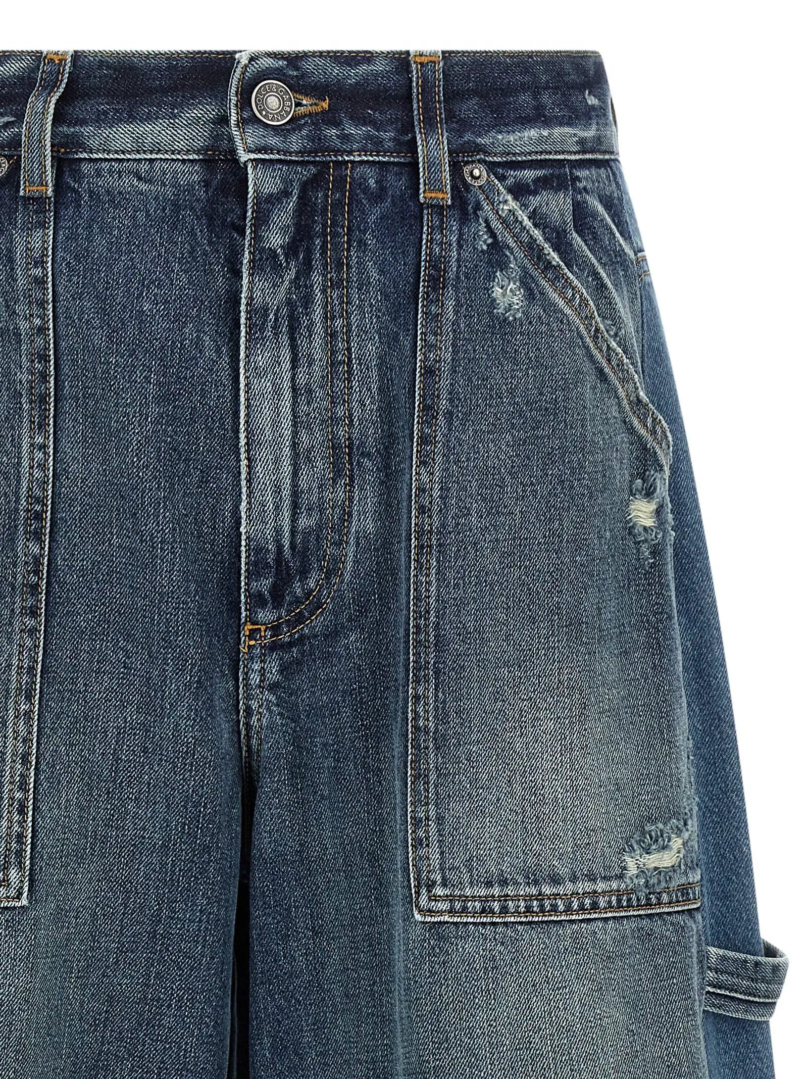 Dolce & Gabbana Blue Cotton Bermuda Shorts