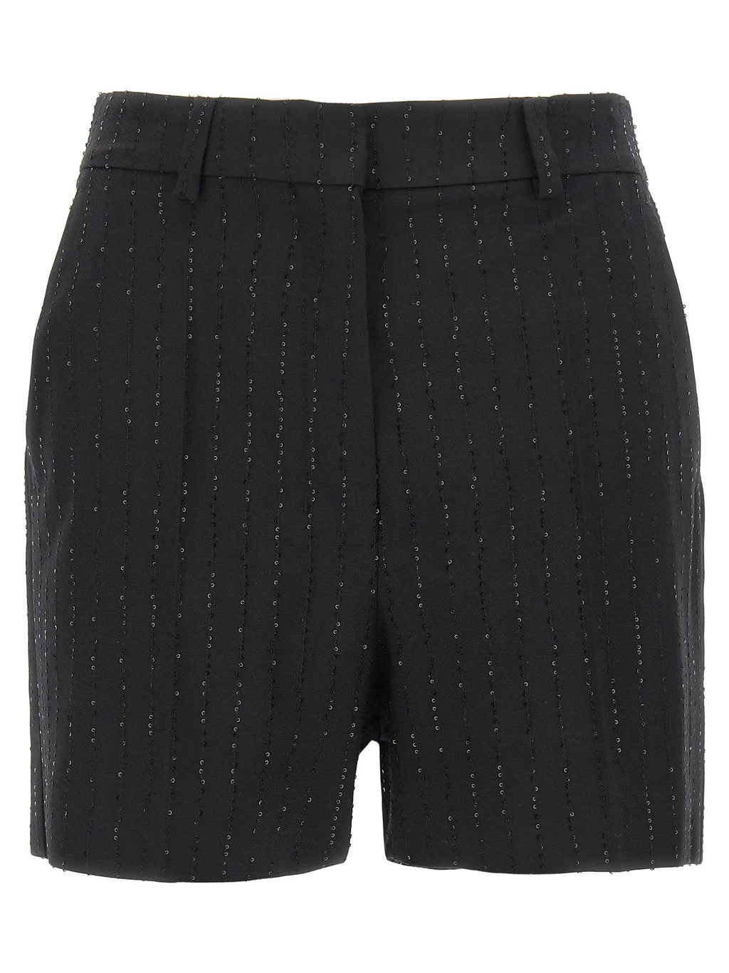 Max Mara Black Virgin Wool Bermuda Shorts