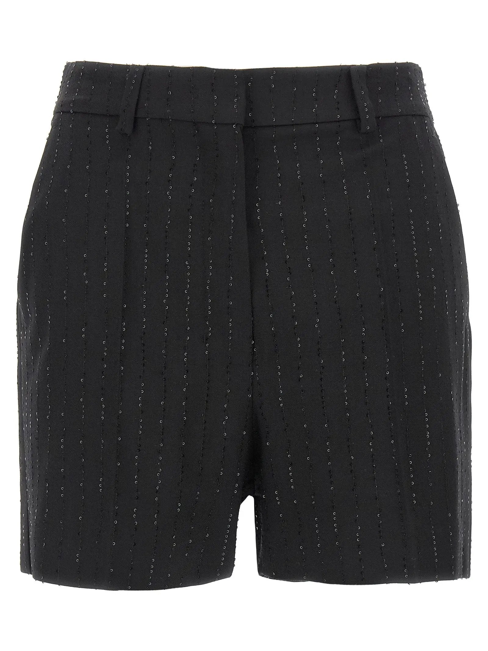 Max Mara Black Virgin Wool Bermuda Shorts