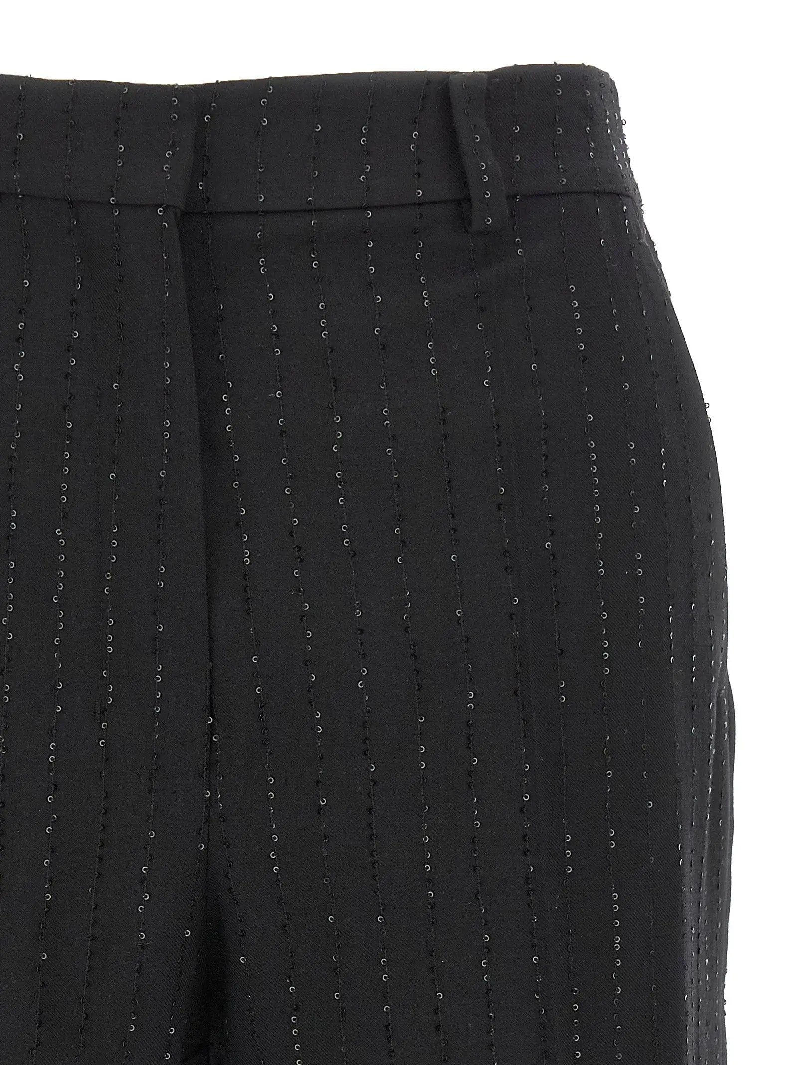 Max Mara Black Virgin Wool Bermuda Shorts