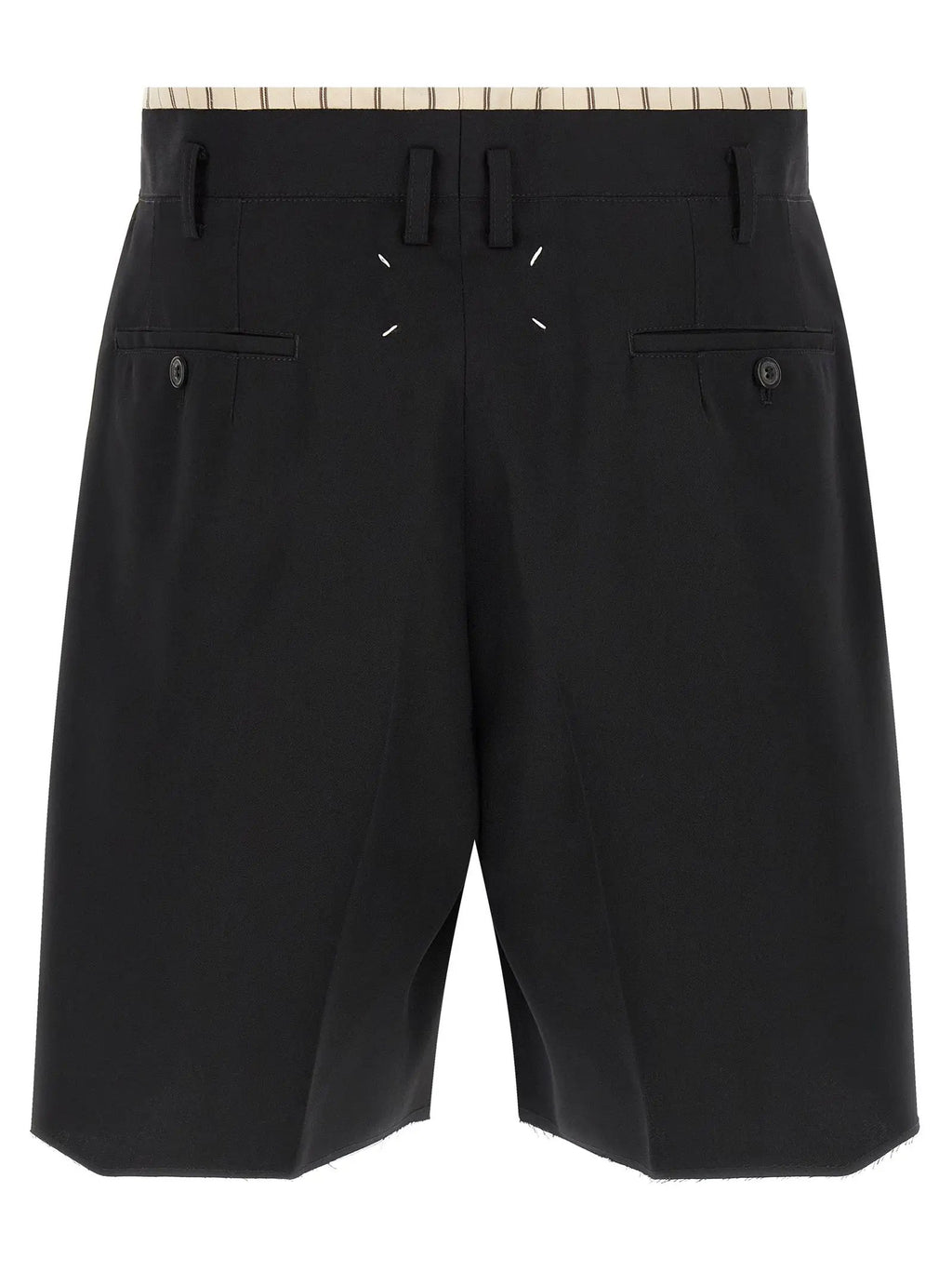 Maison Margiela Black Wool Bermuda Shorts