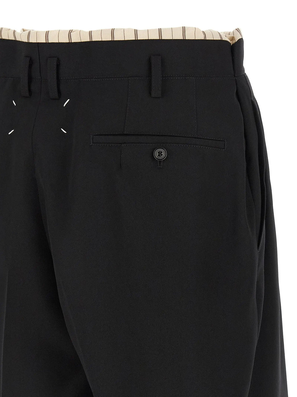 Maison Margiela Black Wool Bermuda Shorts