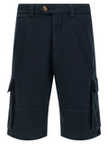 Brunello Cucinelli Blue Cotton Bermuda Shorts