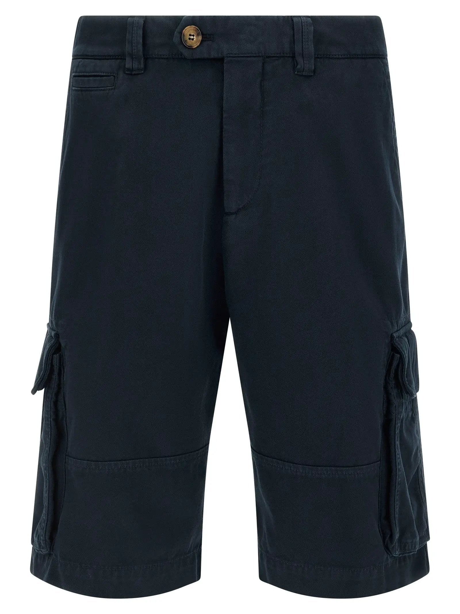 Brunello Cucinelli Blue Cotton Bermuda Shorts