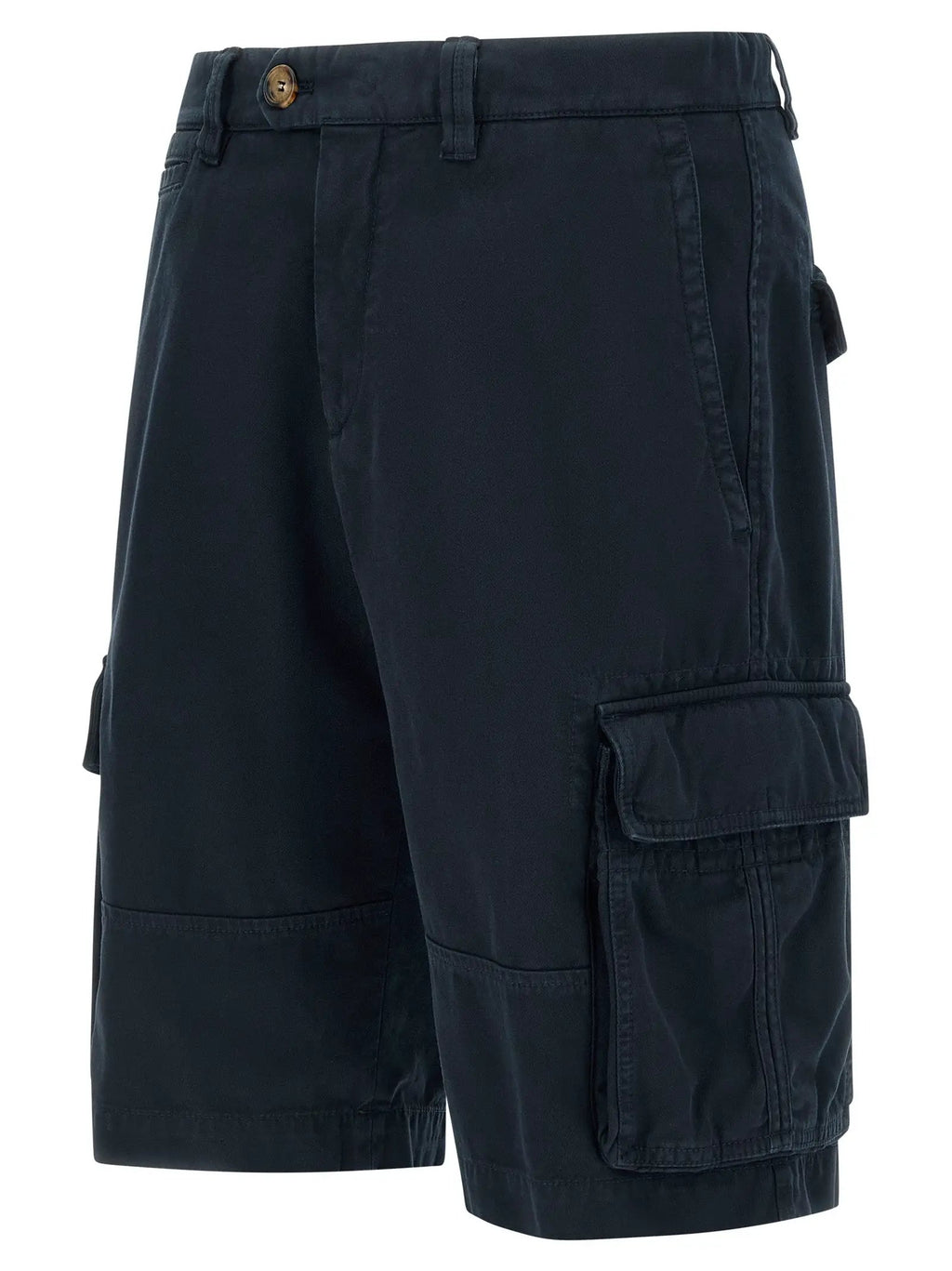 Brunello Cucinelli Blue Cotton Bermuda Shorts